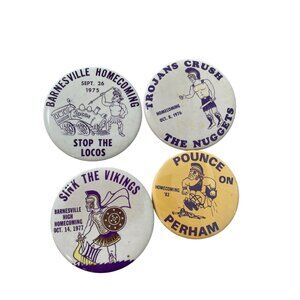 Vintage Barnesville Minnesota Homecoming Buttons 1975-1983 Pinback Of 4